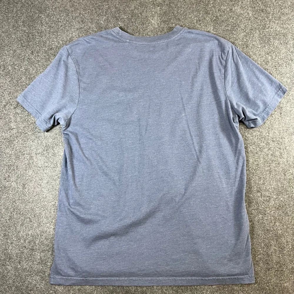 Prana Mens Short Sleeve Crew Neck T-Shirt Heather Blue Gray Size M Fair Trade_7